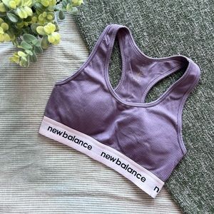New Balance | Purple Ribbed Sports Bra